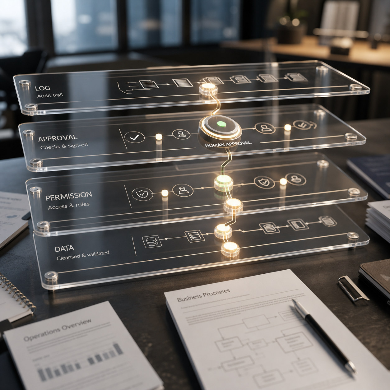 AI agents for UK businesses connected to governed data and approval workflows