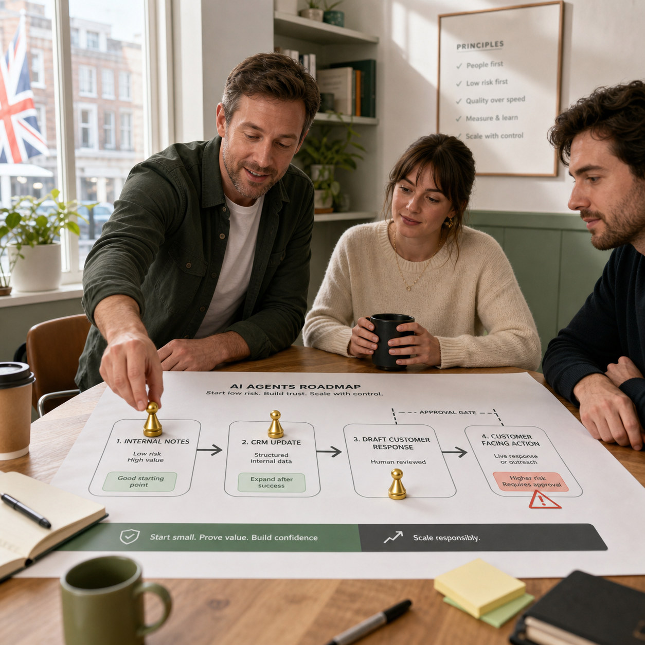 AI agents for UK businesses moving from internal workflows to safer customer service